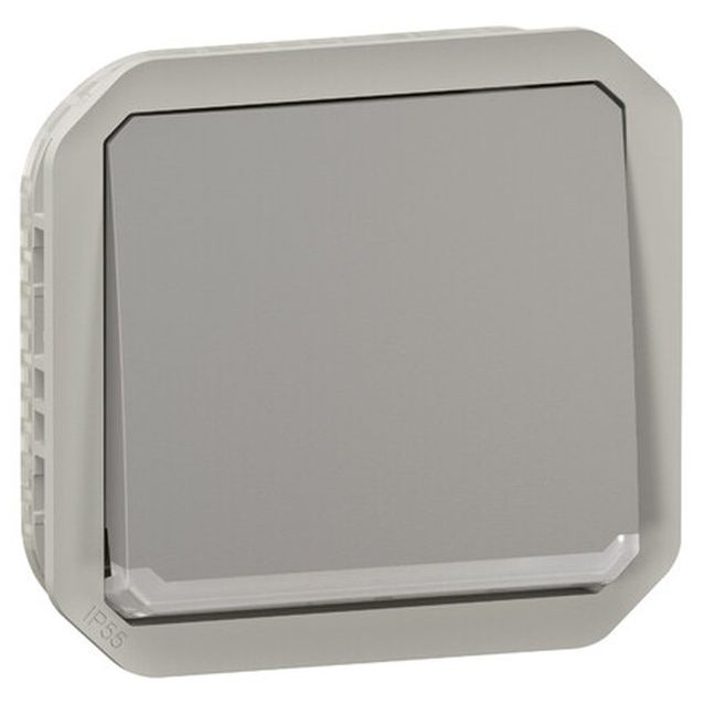 Vaihtokytkinmekanismi Legrand Plexo hakuvalolla 10 A IP55, harmaa