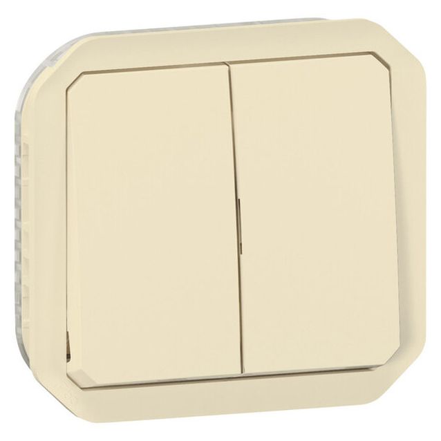 Kaksoismonitoimikytkin/-painikemekanismi Legrand Plexo 10 A IP55, beige