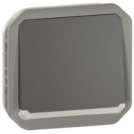 Hakuvalollinen painikemekanismi Legrand Plexo 1 NO 10 A IP55, antrasiitti
