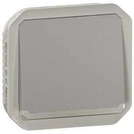 Hakuvalollinen painikemekanismi Legrand Plexo 1 NO 10 A IP55, harmaa