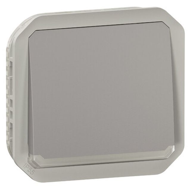 Hakuvalollinen painikemekanismi Legrand Plexo 1 NO 10 A IP55, harmaa