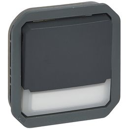 Hakuvalollinen vaihtopainikemekanismi Legrand Plexo 10 A IP55 12 V hakuvalolla, antrasiitti