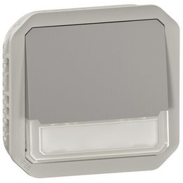 Hakuvalollinen vaihtopainikemekanismi Legrand Plexo 10 A IP55 12 V hakuvalolla, harmaa