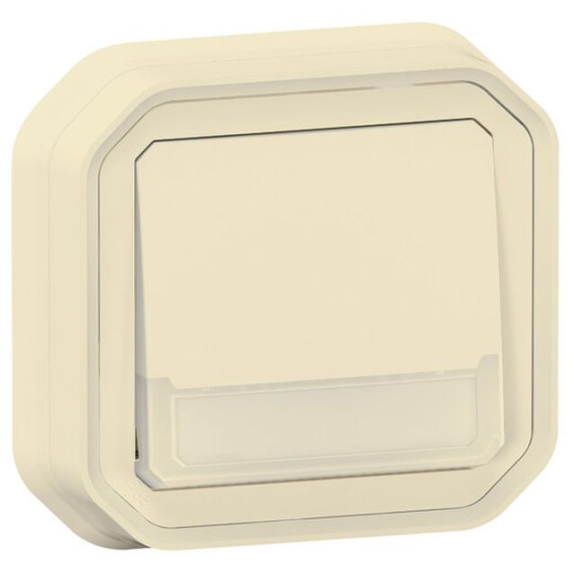 Hakuvalollinen vaihtopainike Legrand Plexo 10 A IP55 uppo 12 V hakuvalolla, beige