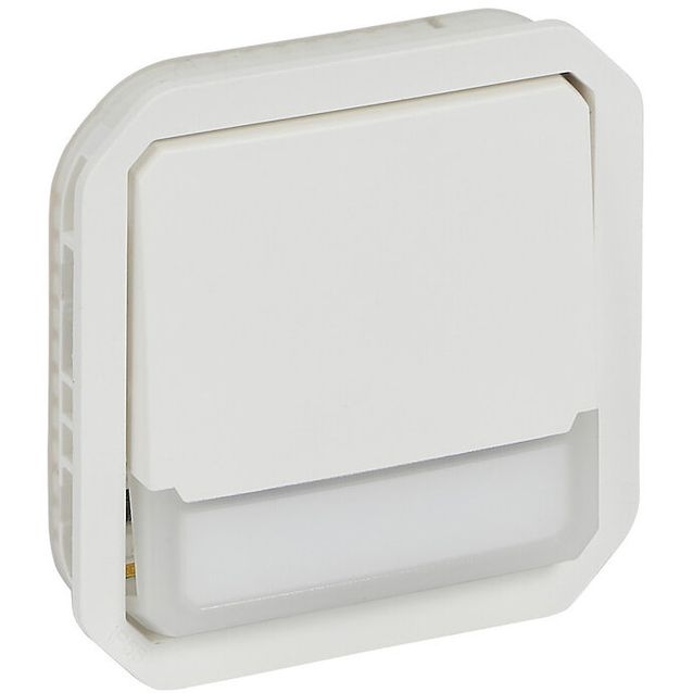 Hakuvalollinen vaihtopainikemekanismi Legrand Plexo 10 A IP55 12 V hakuvalolla, valkoinen