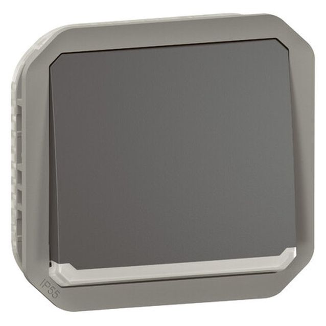 Hakuvalollinen vaihtopainikemekanismi Legrand Plexo 10 A IP55, antrasiitti