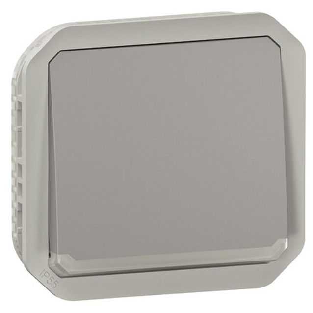 Vaihtopainikemekanismi Legrand Plexo hakuvalolla 10 A IP55, harmaa