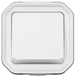 Hakuvalollinen vaihtopainike Legrand Plexo 10 A IP55 uppo kiinnityskynsillä, vaihdettava LED, valkoinen