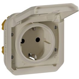 Pistorasiamekanismi Legrand Plexo 1-osainen 16 A IP55 jousiliittimillä, beige