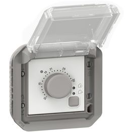 Huonetermostaattimekanismi Legrand Plexo IP55, harmaa/valkoinen