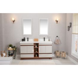 Kylpyhuoneryhmä Linento Bathroom Echo kaksi allasta ja peiliä, eri kokoja ja värejä