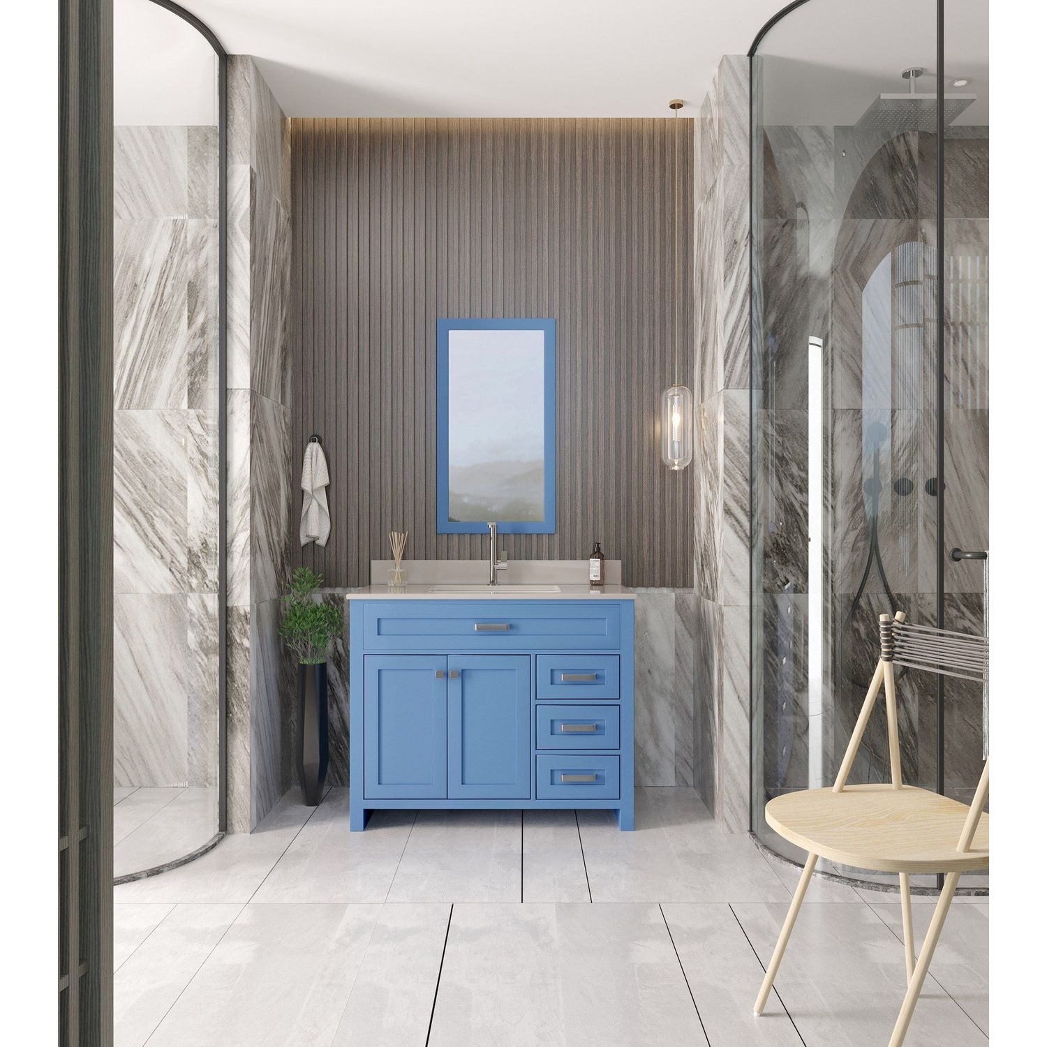 Kylpyhuoneryhmä Linento Bathroom Erie 42 Blue peili