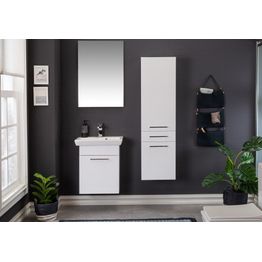 Kylpyhuoneryhmä Linento Bathroom Pamukkale 55 White peili + sivukaappi