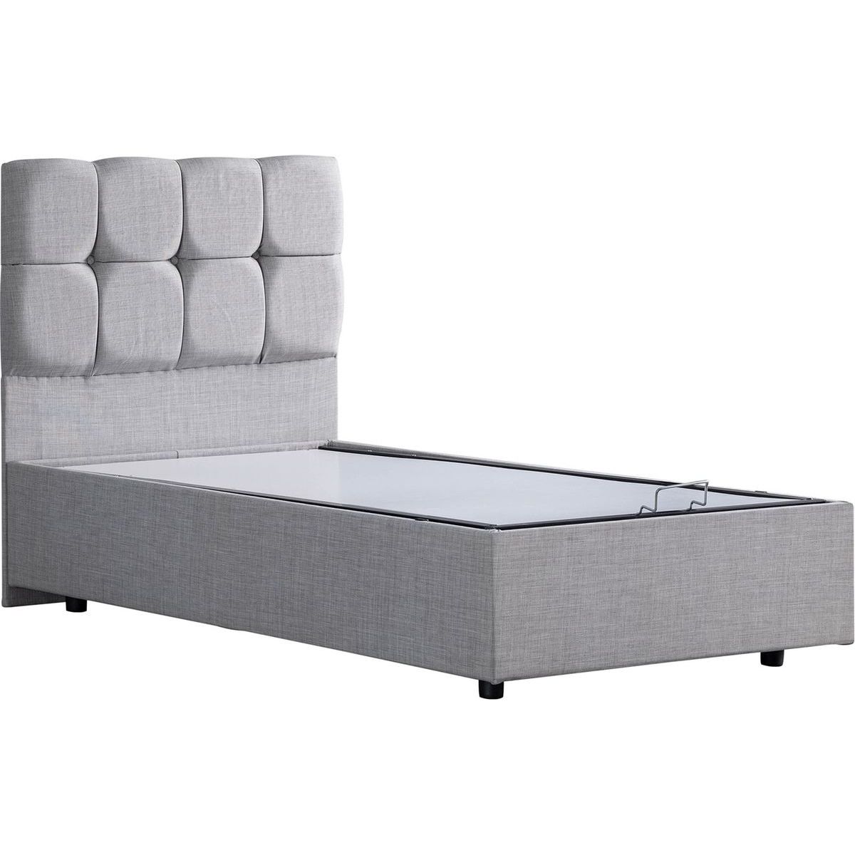 Sänky Linento Furniture Berlin Bb 100x200cm vaaleanharmaa