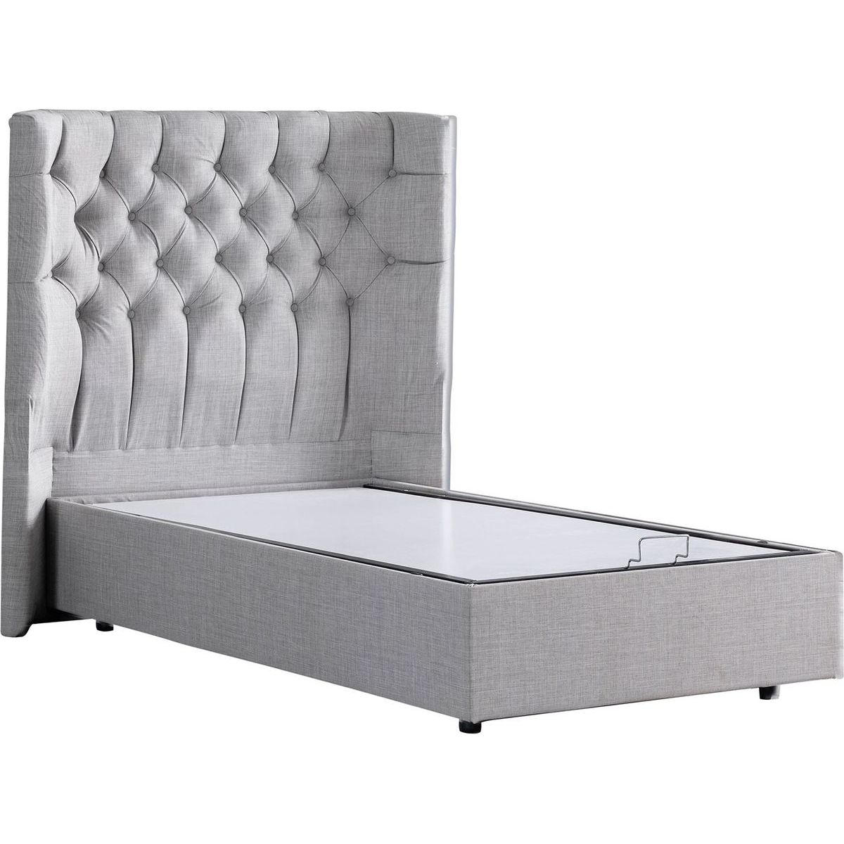 Sänky Linento Furniture Matilda Bb 120x200cm vaaleanharmaa