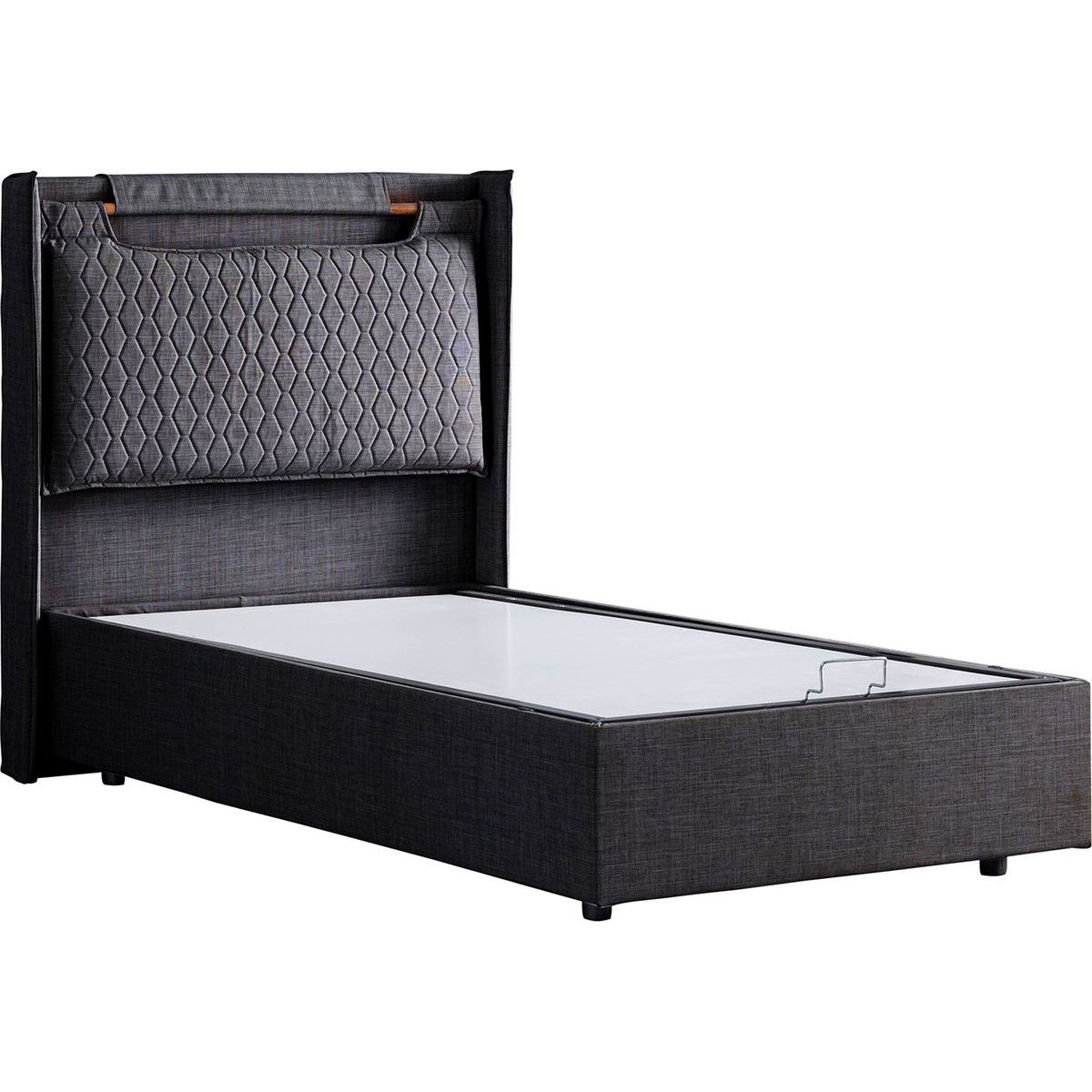 Sänky Linento Furniture Zagreb Bby 90x190cm antrasiitti