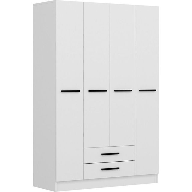 Vaatekaappi Linento Furniture Kale 2292 180x180cm valkoinen