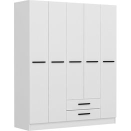 Vaatekaappi Linento Furniture Kale 2293 180x225cm valkoinen