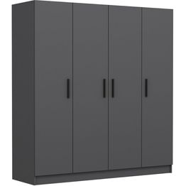 Vaatekaappi Linento Furniture Kale 5078 210x180cm antrasiitti