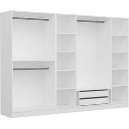 Vaatekaappi Linento Furniture Kale 5033 210x270cm valkoinen