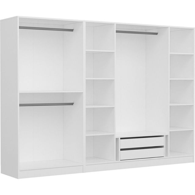 Vaatekaappi Linento Furniture Kale 5033 210x270cm valkoinen