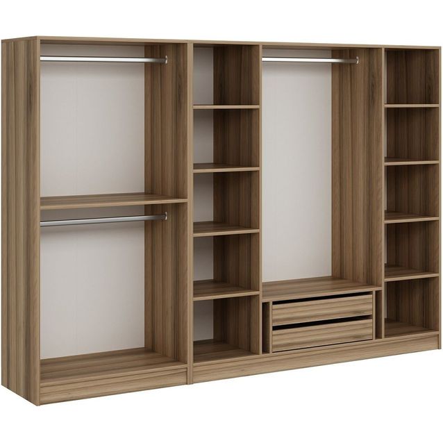 Vaatekaappi Linento Furniture Kale 7670 210x270cm ruskea