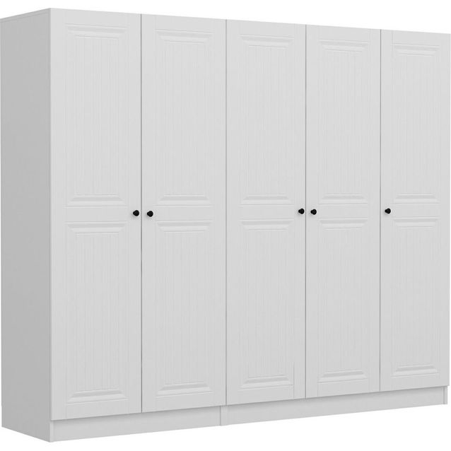 Vaatekaappi Linento Furniture Kale 4009 190x225cm valkoinen