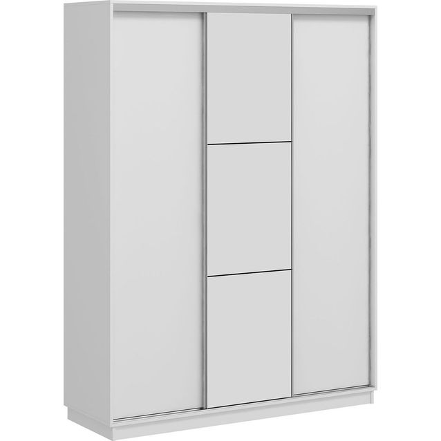 Vaatekaappi Linento Furniture Enda 7842 240x180cm valkoinen