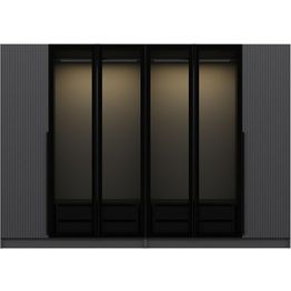 Vaatekaappi Linento Furniture Kale Plus 210x270cm 4 läpikuultavaa eri värejä