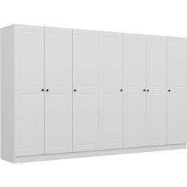 Vaatekaappi Linento Furniture Kale Mebran 4777 210x315cm valkoinen