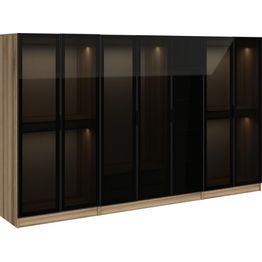 Vaatekaappi Linento Furniture Kale 7652 210x315cm puu/harmaa