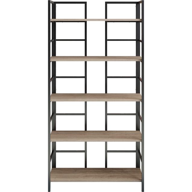 Kirjahylly Linento Furniture Tinleys pähkinä/musta