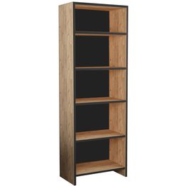 Kirjahylly Linento Furniture Mira 5 Rafli, ruskea/musta