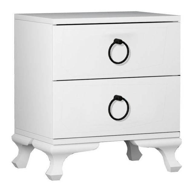 Yöpöytä Linento Furniture Olina 2 Cekmece, valkoinen