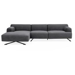 Divaanisohva Linento Furniture Maria, 3-istuttava, vasen, antrasiittinharmaa