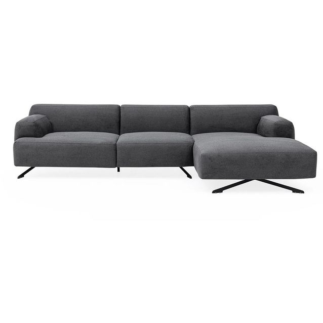 Divaanisohva Linento Furniture Maria, 3-istuttava, oikea, antrasiittinharmaa