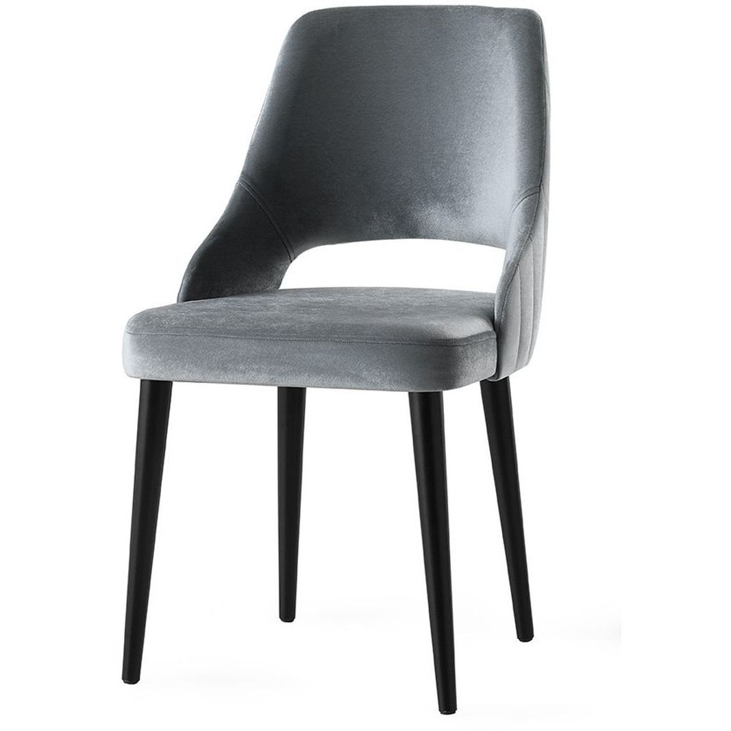 Ruokapöydän tuoli Linento Furniture Acelya, 4kpl, harmaa/musta