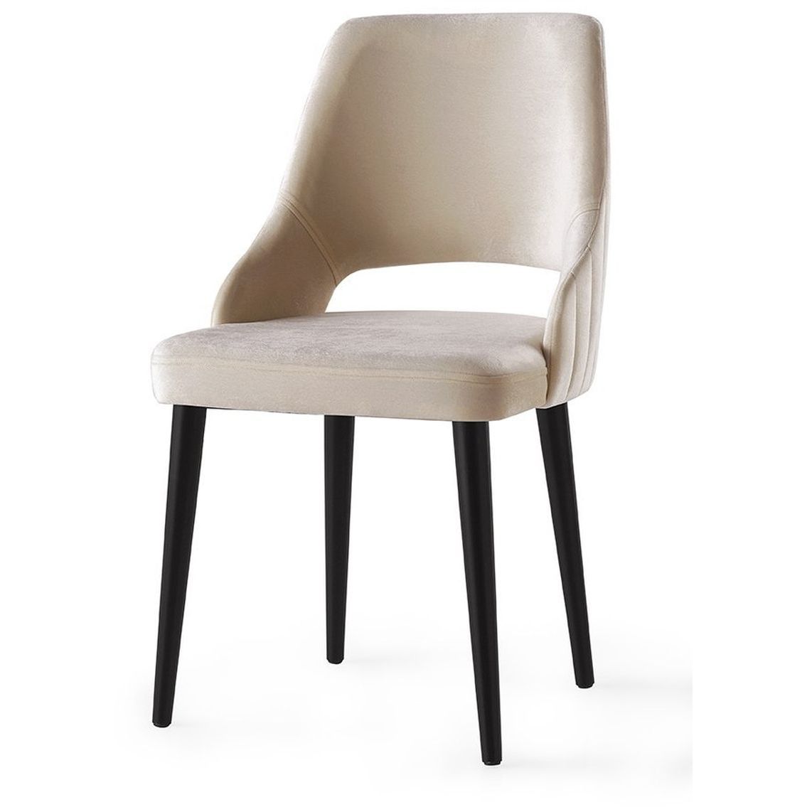 Ruokapöydän tuoli Linento Furniture Acelya, 4kpl, beige/musta