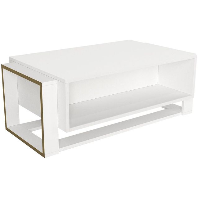 Sohvapöytä Linento Furniture Bianco, valkoinen/kulta