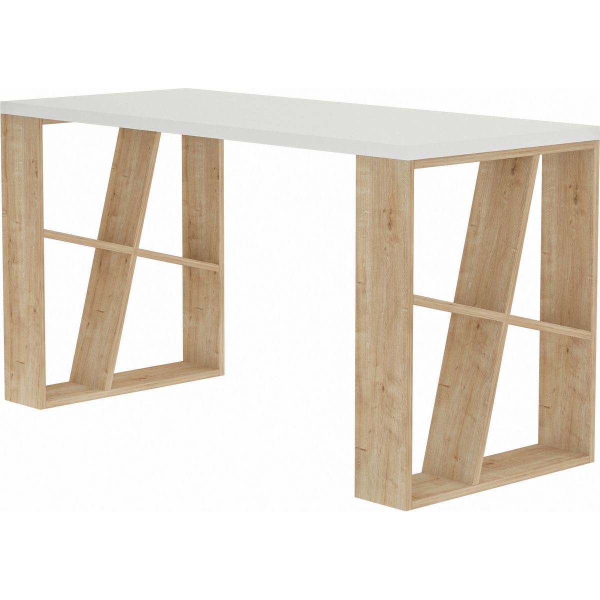 Työpöytä Linento Furniture Honey valkoinen/tammi