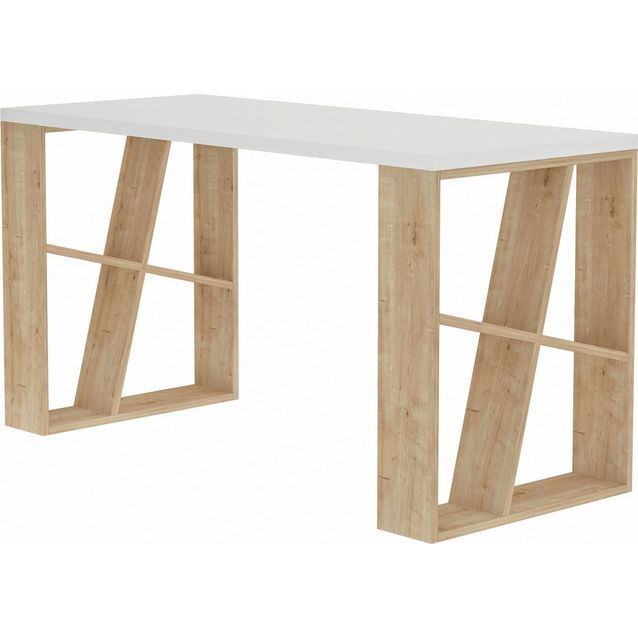 Työpöytä Linento Furniture Honey valkoinen/tammi