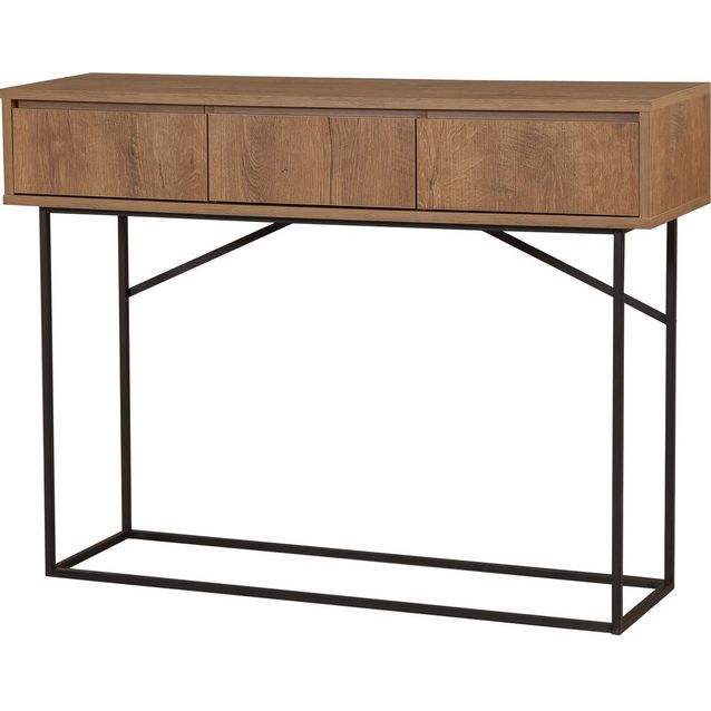 Sivupöytä Linento Furniture Mia pähkinä/musta