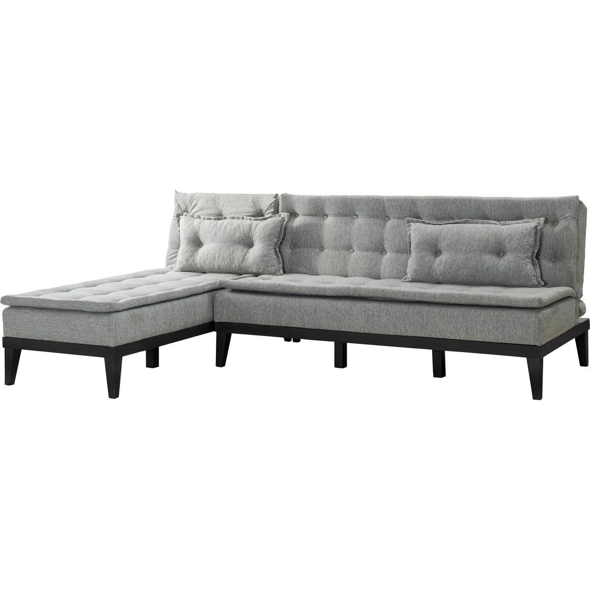 Kulmavuodesohva Linento Furniture Fuocco-S vasenkätinen 3-istuttava harmaa