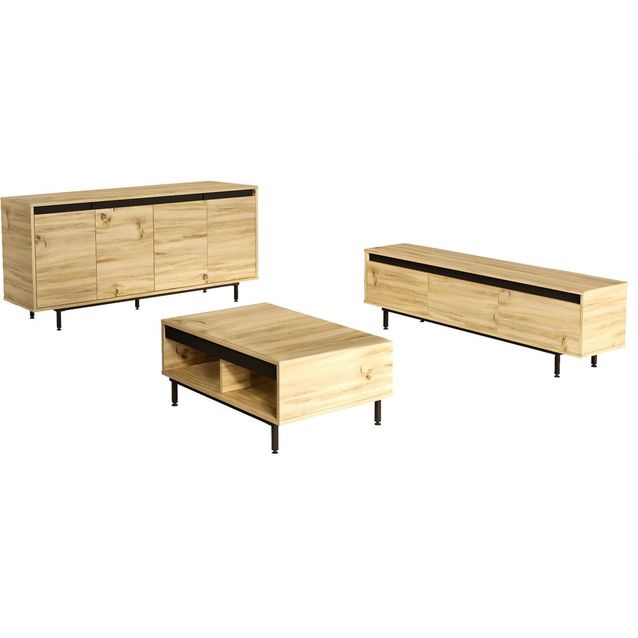 Huonekalusetti Linento Furniture LV34-KL tammi/musta