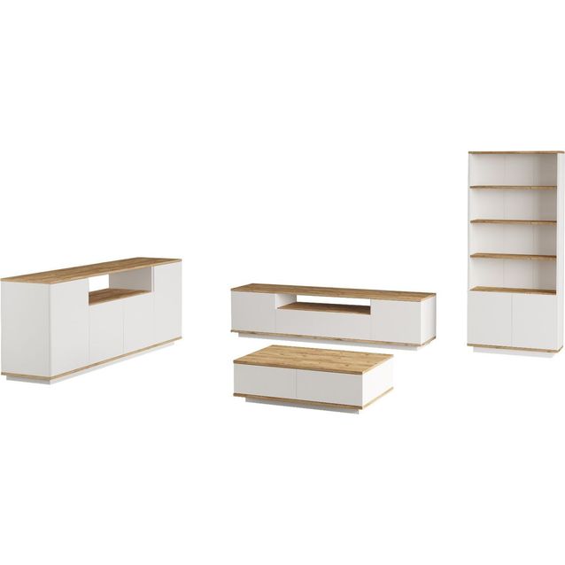 Huonekalusetti Linento Furniture FR19-AW mänty/valkoinen