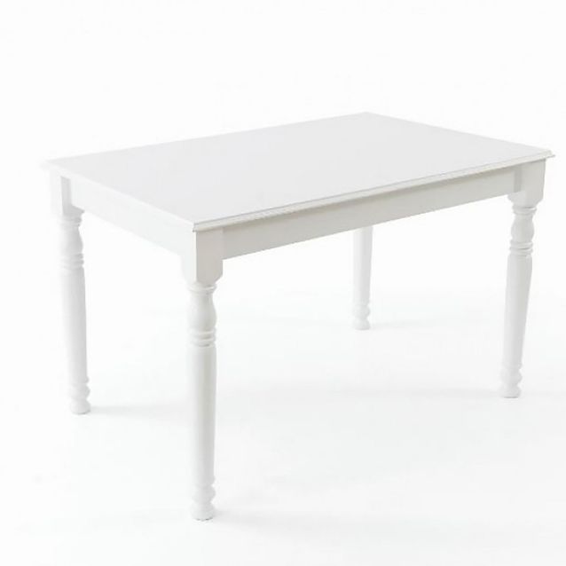 Jatkettava ruokapöytä Linento Furniture Albero26, 120/160x80cm, valkoinen