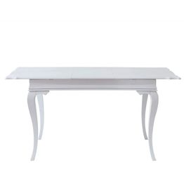 Jatkettava ruokapöytä Linento Furniture Albero28, 120/160x80cm, valkoinen