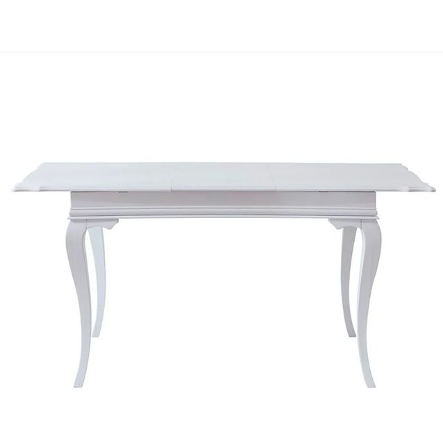 Jatkettava ruokapöytä Linento Furniture Albero28, 120/160x80cm, valkoinen