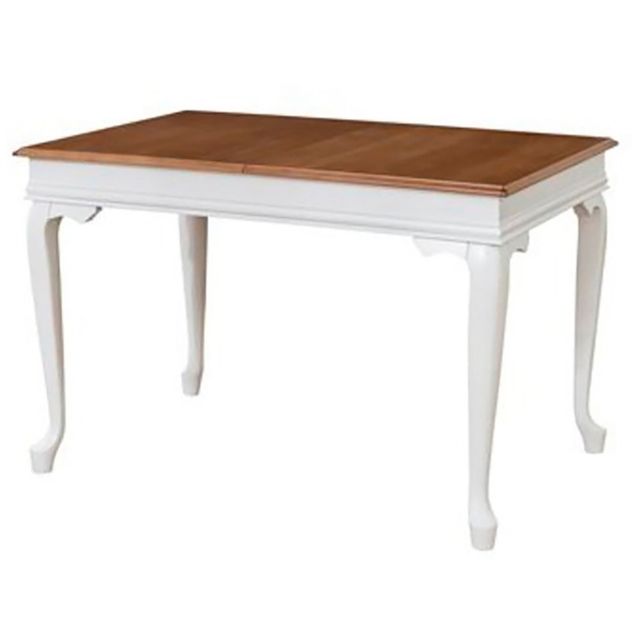 Jatkettava ruokapöytä Linento Furniture Albero29, 120/160x80cm, ruskea/valkoinen