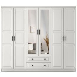 Vaatekaappi Linento Furniture Bahar 657 210cm valkoinen